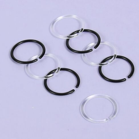 Teaaha 16PCS 20g 2 Colors Plastic Nose Rings for Surgery, Colored Flexible Noses Ring Hoop, Bioplastic Bendable Clear Nose Studs Nostril Piercing Retainers Jewelry for Women Men in Saudi Arabia