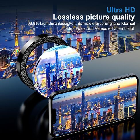AFARER for iPhone 16 Pro/16 Pro Max Camera Lens Protector,[Anti-Scratch][Not Easy to Break] Metal Tempered Glass Individual Camera Cover for iPhone 16 Pro Max / 16 Pro-Black Titanium,1 Set in Kuwait