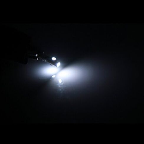 مصابيح إضاءة LED مقاس 5 مم لأقنعة الشمس بمرآة الزينة، T5، 70، 74 لمبة مصغرة أساسية (قطعتان)، أبيض in Saudi Arabia