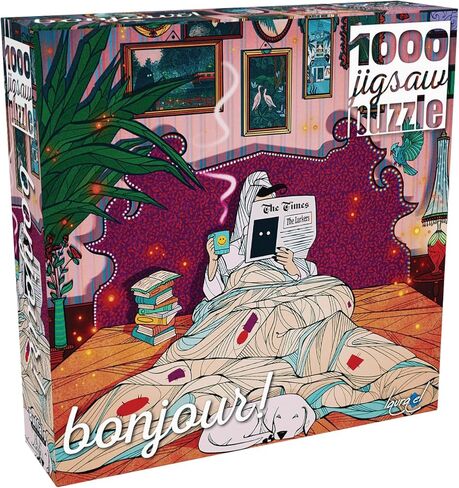 Buffalo Games - Bonjour - Brittnie Ortega - Witch's Library - 1000 Piece Jigsaw Puzzle for Adults - Challenging Puzzle Perfect for Game Nights - Finished Size is 26.75 x 19.75 in Saudi Arabia