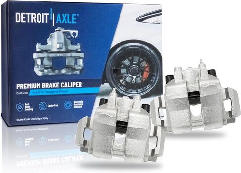 محور ديترويت - فرجار فرامل أمامي قطعتين لـ 05-09 Ford Escape Mazda Tribute، 07-09 Mercury Mariner، 2 فرجار فرامل قرصية مع دعامة 2005 2006 2007 2008 2009 استبدال in Saudi Arabia