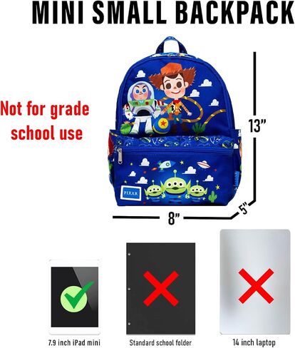 Disney Toy Story Mini Backpack for Kids - Bundle with 13" Mini Backpack for Toddlers Featuring Woody, Buzz Lightyear, More Plus Water Bottle | Toy Story Purse for Kids, Girls in Saudi Arabia