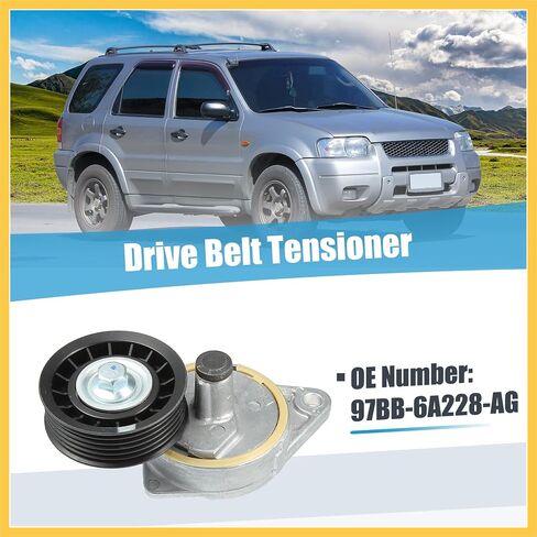 Belt Tensioner Pulley Assembly No.97BB-6A228-AG for Ford Escape 2.0L 2001-2004 for Ford Focus 2.0L 2002-2003 Serpentine Tensioner Auto Replacement Parts in Saudi Arabia
