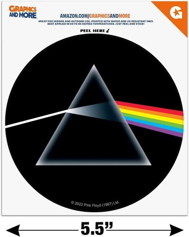GRAPHICS & MORE Pink Floyd Dark Side Automotive Car Window Locker Circle Bumper Sticker in Saudi Arabia