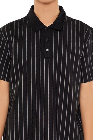 Forever 21 Men's Pinstriped Polo Shirt in Saudi Arabia