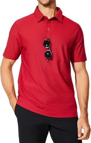 M MOTEEPI Polo للرجال قمصان جولف بأكمام طويلة للحماية من الشمس مع ياقة بعامل حماية من أشعة الشمس 50+ قمصان خريفية بياقة أداء للتنس in Kuwait