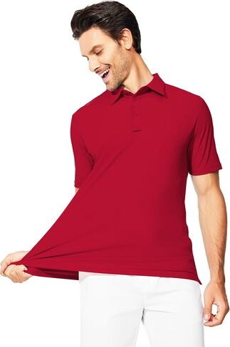 M MOTEEPI Polo للرجال قمصان جولف بأكمام طويلة للحماية من الشمس مع ياقة بعامل حماية من أشعة الشمس 50+ قمصان خريفية بياقة أداء للتنس in Kuwait