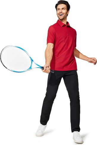 M MOTEEPI Polo للرجال قمصان جولف بأكمام طويلة للحماية من الشمس مع ياقة بعامل حماية من أشعة الشمس 50+ قمصان خريفية بياقة أداء للتنس in Kuwait