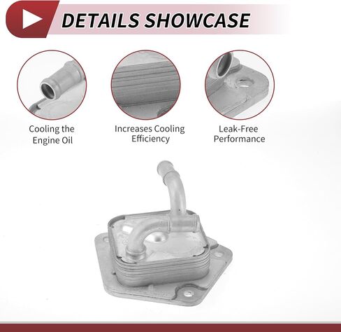 1 Pc Engine Oil Cooler for Honda Fit 2015-2019 Engine Transmission Oil Cooler with O-rings Seal No.255605T0003 Silver Tone Aluminum Alloy in Saudi Arabia