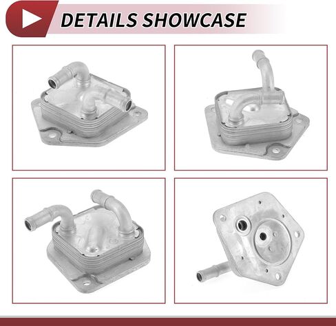1 Pc Engine Oil Cooler for Honda Fit 2015-2019 Engine Transmission Oil Cooler with O-rings Seal No.255605T0003 Silver Tone Aluminum Alloy in Saudi Arabia