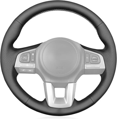MEWANT Hand Sew Real Leather Car Steering Wheel Cover Wrap for Subaru Legacy 2015-2017/Subaru Outback 2015-2017/Subaru XV (Crosstrek) 2016-2017/Subaru Forester 2017-2018 in Saudi Arabia