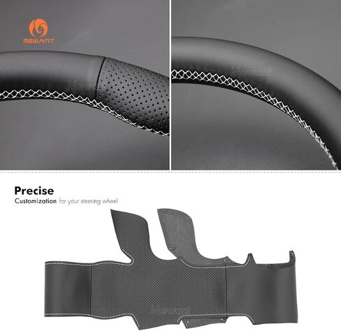 MEWANT Hand Sew Real Leather Car Steering Wheel Cover Wrap for Subaru Legacy 2015-2017/Subaru Outback 2015-2017/Subaru XV (Crosstrek) 2016-2017/Subaru Forester 2017-2018 in Saudi Arabia