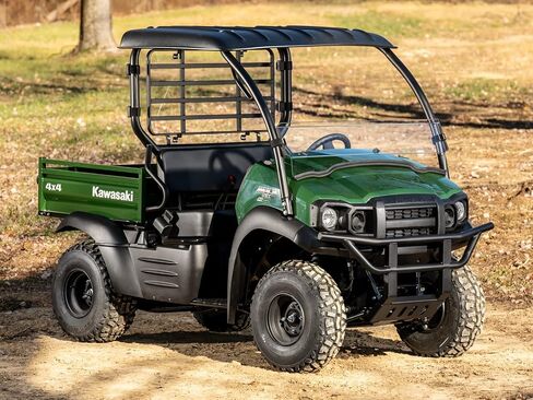 SuperATV Scratch Resistant Half Windshield for 2017+ Kawasaki Mule SX, XR Optic Hard Coating, 1/4" Polycarbonate 250x Stronger than Glass, Superior Protection and Sleek Style, USA Made in Saudi Arabia