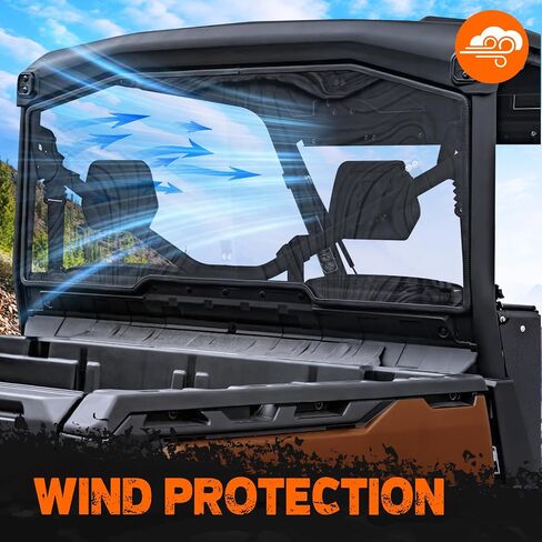 Nilight Rear Window Scratch-Resistant Clear Polycarbonate UTV Windshield Compatible With 2013-2025 Polaris Ranger XP 1000 900 Full Size 570 Diesel Crew PRO XD 4000G 2000G AWD in Saudi Arabia