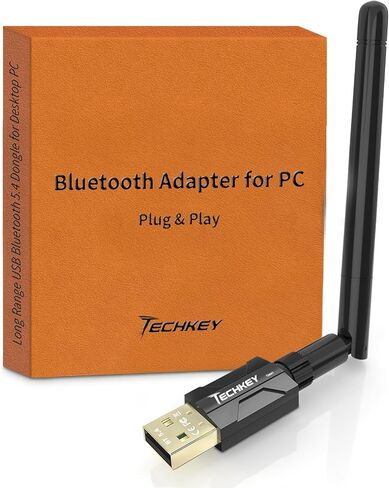 محول بلوتوث USB للكمبيوتر المكتبي، التوصيل والتشغيل 5.3 Mini EDR Bluetooth Dongle جهاز استقبال وجهاز إرسال للكمبيوتر المحمول للكمبيوتر المحمول ولوحة المفاتيح والماوس وسماعات الرأس ومكبرات الصوت والطابعة Windows 11/10/8.1 in Kuwait