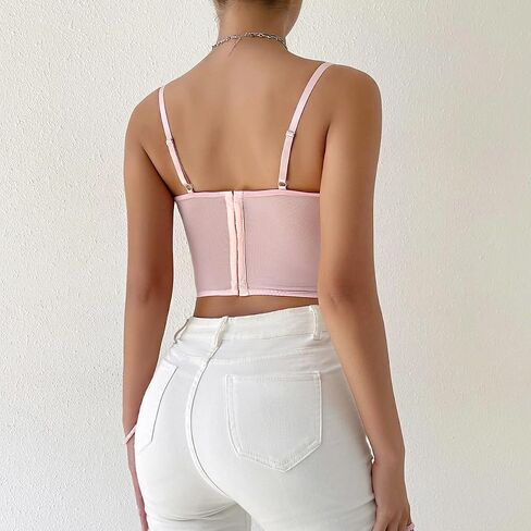 مشد بوستير نسائي من Mocure من الدانتيل الزهري، ملابس داخلية شبكية مثيرة، صدرية Bralette، سترة علوية قصيرة للحفلات in Kuwait