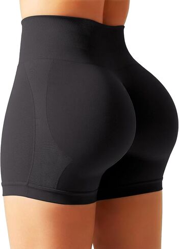 SEASUM Women Seamless Contour Short 5" Amplify Workout Shorts Back Scrunch Butt High Waisted Tummy Control Gym Yoga Bottom in Kuwait