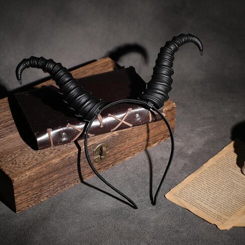 MOSTORY Demonic Horns Headband for Adult - Devil Horn Headband for Halloween Renaissance Renfaire Cosplay in Saudi Arabia