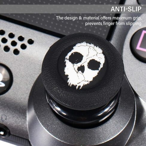FPS Thumbstick Extender & Printing Rubber Silicone Grip Cover 2 Sets for PS5 Dualsenese & PS4 Controller (Demon Summon) in Kuwait