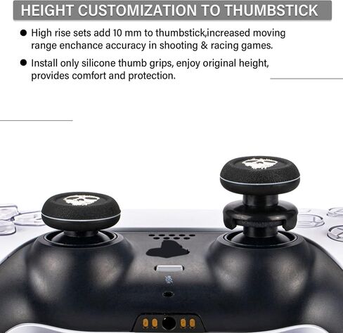 FPS Thumbstick Extender & Printing Rubber Silicone Grip Cover 2 Sets for PS5 Dualsenese & PS4 Controller (Demon Summon) in Kuwait