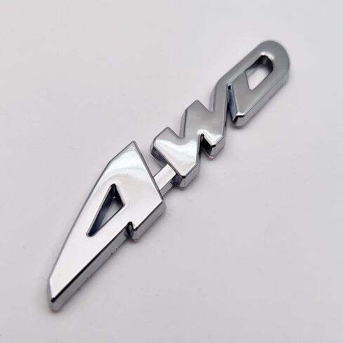1Pcs Chrome Metal 4WD Rear Tailgate Trunk Badge 4x4 Car SUV Emblem Sticker Decal (Silver) in Saudi Arabia