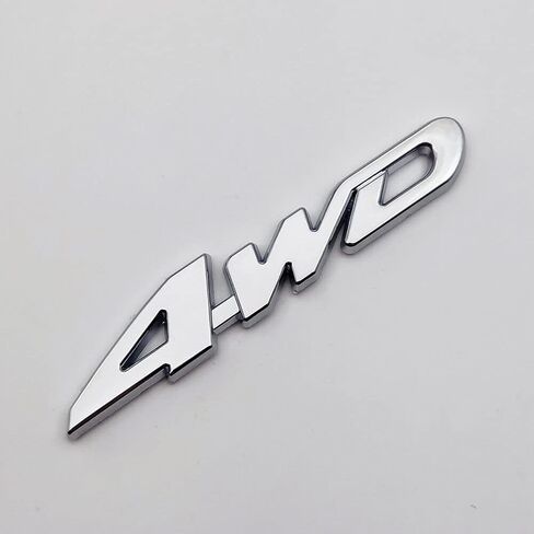 1Pcs Chrome Metal 4WD Rear Tailgate Trunk Badge 4x4 Car SUV Emblem Sticker Decal (Silver) in Saudi Arabia