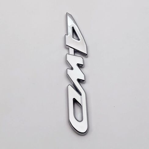 1Pcs Chrome Metal 4WD Rear Tailgate Trunk Badge 4x4 Car SUV Emblem Sticker Decal (Silver) in Saudi Arabia