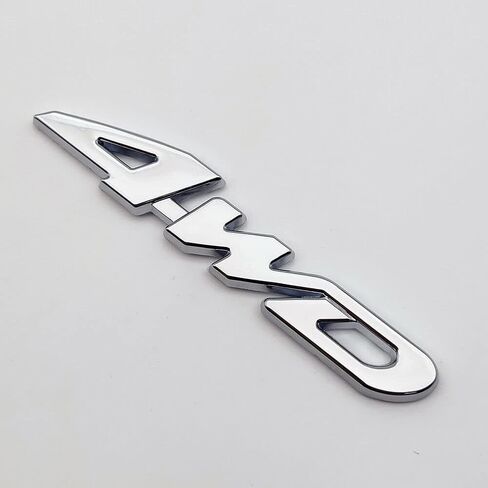 1Pcs Chrome Metal 4WD Rear Tailgate Trunk Badge 4x4 Car SUV Emblem Sticker Decal (Silver) in Saudi Arabia
