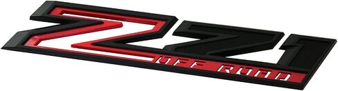 2pack New Big Z71 Off Road Emblems Side Decals 3D Badges Compatible with fits 2019-2025 Silverado Offroad Parts 84632695 (Black Red) in Kuwait