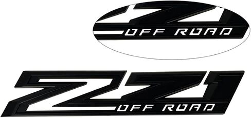 2pack New Big Z71 Off Road Emblems Side Decals 3D Badges Compatible with fits 2019-2025 Silverado Offroad Parts 84632695 (Black Red) in Kuwait