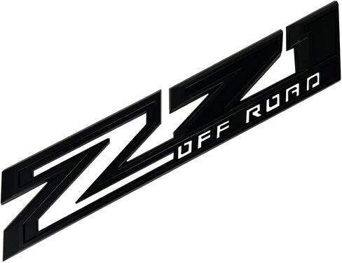 2pack New Big Z71 Off Road Emblems Side Decals 3D Badges Compatible with fits 2019-2025 Silverado Offroad Parts 84632695 (Black Red) in Kuwait