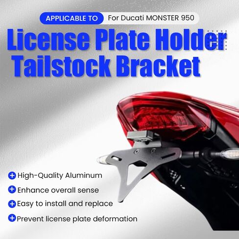 حامل لوحة الترخيص حامل مزيل الحاجز يناسب Ducati Monster 950/937 2021 ~ 2025 حامل لوحة ترخيص الدراجة النارية طقم مزيل الحاجز حامل لوحة الترخيص in Kuwait