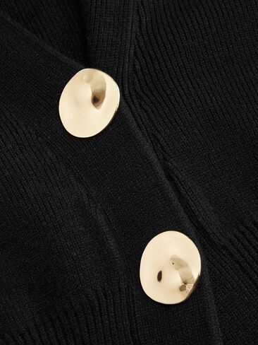 CIDER Cardigan Sweater for Women Knitted Long Sleeve V Neck Trendy Open Front Sweaters with Gold Buttons in Saudi Arabia