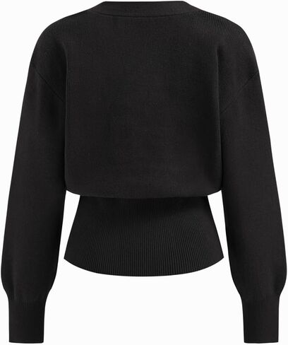 CIDER Cardigan Sweater for Women Knitted Long Sleeve V Neck Trendy Open Front Sweaters with Gold Buttons in Saudi Arabia