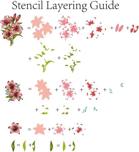 GLOBLELAND Magnolia Clear Stamps and Flowers Leaves Cutting Dies with Hollow Out Drawing Painting Stencils for DIY Scrapbooking Photo Album Decorative Cards Making Decoration in Kuwait