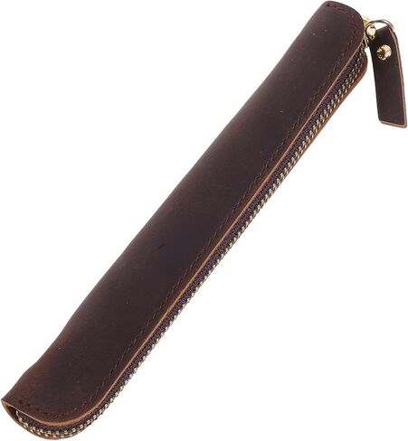 Vintage Leather Pen Organizer - Single Pen Case Holder for Fountain Pens & Pencil in Saudi Arabia