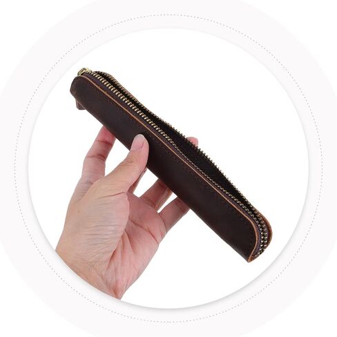 Vintage Leather Pen Organizer - Single Pen Case Holder for Fountain Pens & Pencil in Saudi Arabia