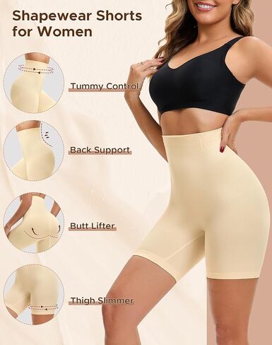 INNERSY Shapewear Tummy Control Slip Shorts for Women High Waisted Girdle Seamless Body Shaper for Under Dresses in Saudi Arabia