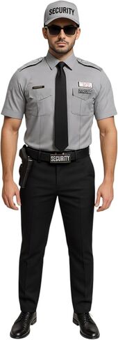 Men Security Uniform Shirt–100% Polyester Short Sleeve–Professional Look for Law Enforcement, Security Guards & Public Safety in Saudi Arabia