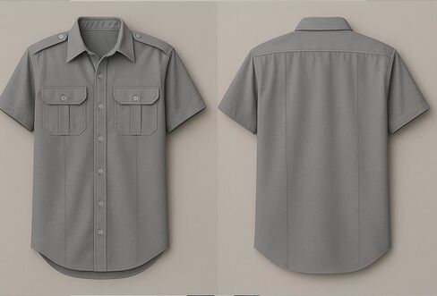 Men Security Uniform Shirt–100% Polyester Short Sleeve–Professional Look for Law Enforcement, Security Guards & Public Safety in Saudi Arabia