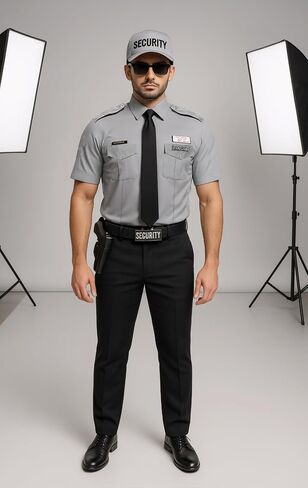 Men Security Uniform Shirt–100% Polyester Short Sleeve–Professional Look for Law Enforcement, Security Guards & Public Safety in Saudi Arabia