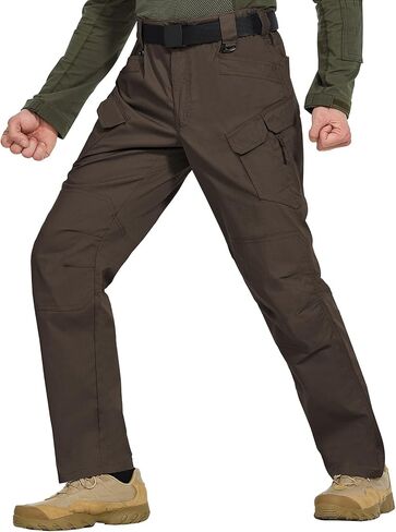Men's Stretch Tactical Pants Water Resistant Outdoor Cargo Pants Lightweight Ripstop EDC Hiking Work Pants in Kuwait