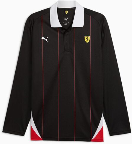 PUMA Mens Scuderia Ferrari Race Logo Jersey Long Sleeve Shirt Casual Casual - Black - Size L in Saudi Arabia