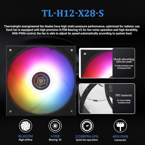 Thermalright Grand Vision 360 ARGB Black CPU AIO Cooler,PC 360 Specification Water Cooler System,IPS LCD Screen with 480x480 Resolution,for AM4/AM5&Intel LGA1700/1851,High Performance Pump in Saudi Arabia