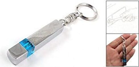 uxcell Anti-Static Keychain Static remove Discharge Blue Silver Tone in Saudi Arabia