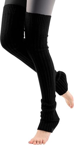 جوارب لتدفئة الساق عالية الفخذ للنساء، جوارب عالية الفخذ للنساء، جوارب ناعمة وسميكة بدون قدم، زوج واحد in Kuwait