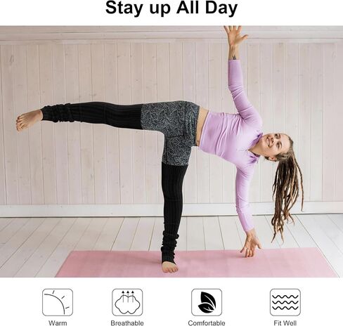 جوارب لتدفئة الساق عالية الفخذ للنساء، جوارب عالية الفخذ للنساء، جوارب ناعمة وسميكة بدون قدم، زوج واحد in Kuwait