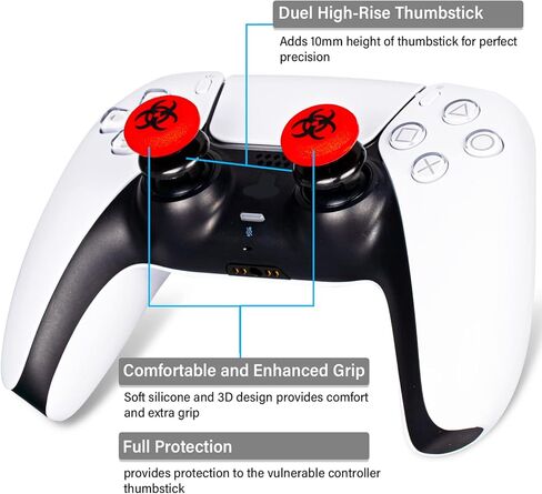 FPS Thumbstick Extender & Texture Rubber Silicone Grip Cover 2 Sets for PS5 & PS4 Controller (Joker Purple) in Saudi Arabia