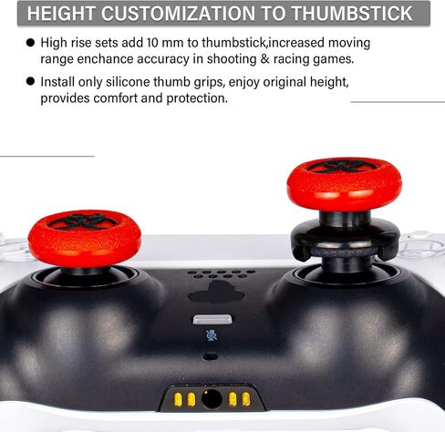 FPS Thumbstick Extender & Texture Rubber Silicone Grip Cover 2 Sets for PS5 & PS4 Controller (Joker Purple) in Saudi Arabia