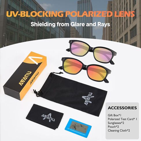 نظارة شمسية مستقطبة للمراهقين - UV400، عدسات مرآة ملونة، إطار غير لامع للوجوه الصغيرة، القيادة والخارج in Kuwait